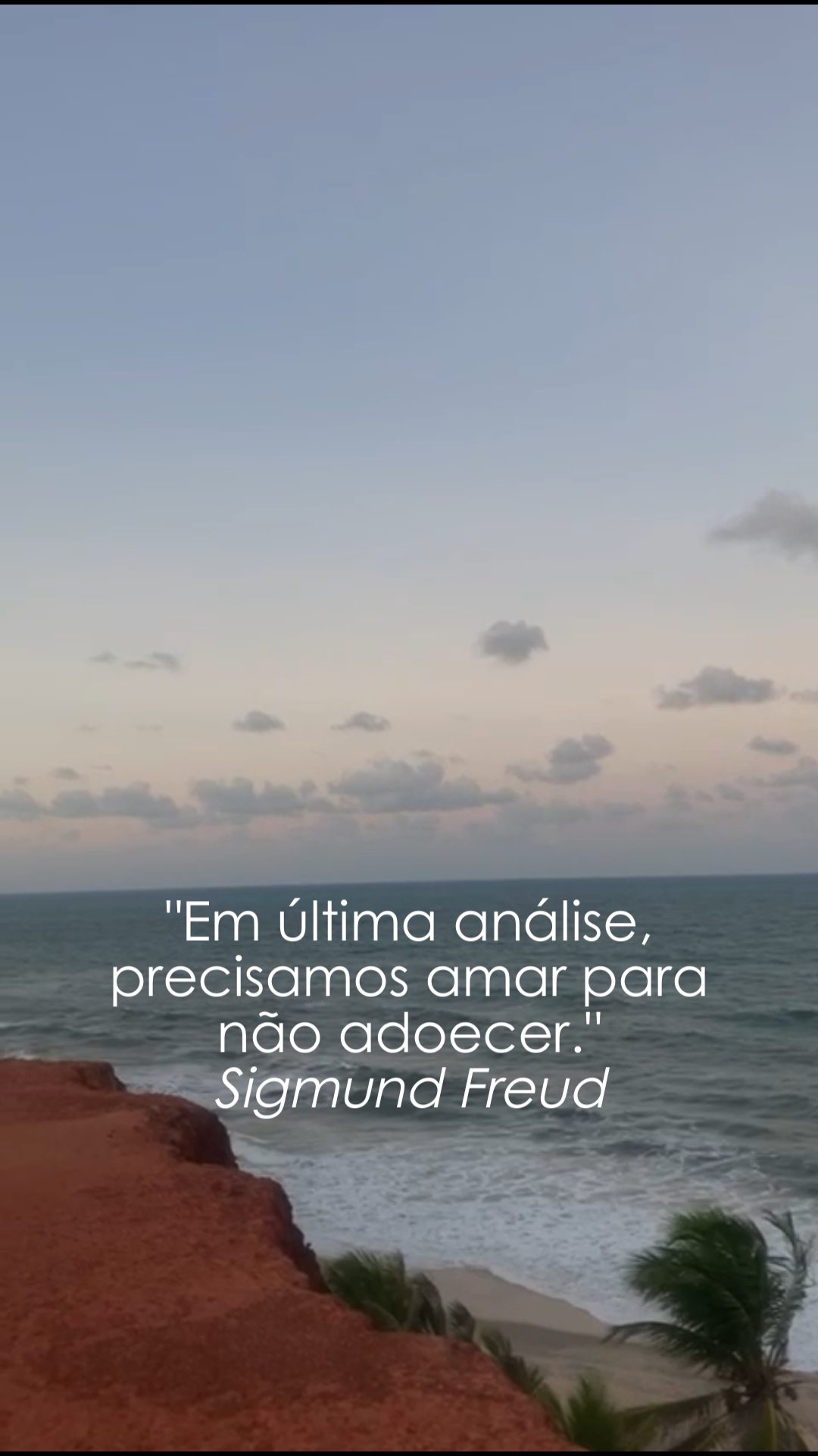 “Em última análise, precisamos amar para não adoecer.” Freud