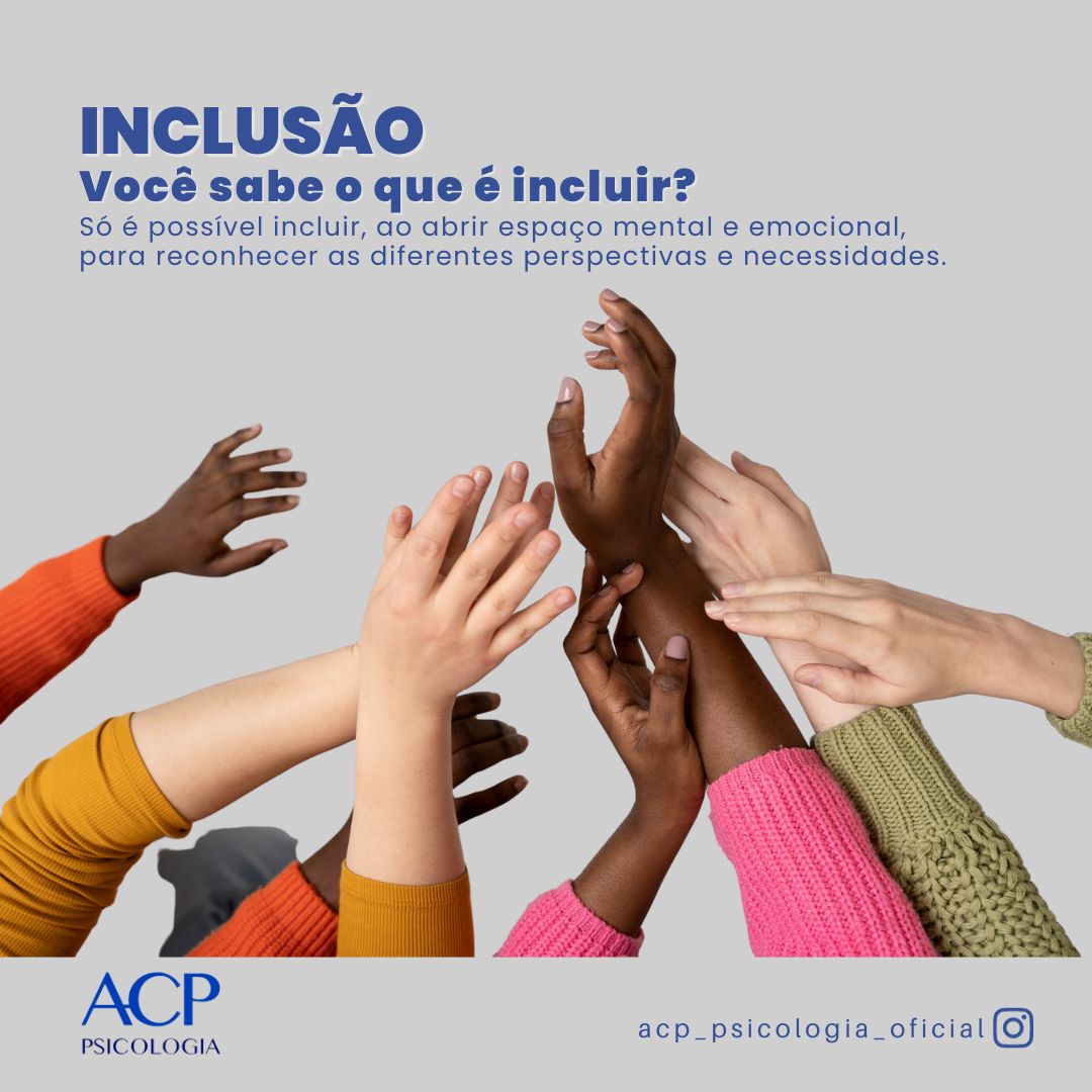 Inclusão. Você sabe o que é incluir?