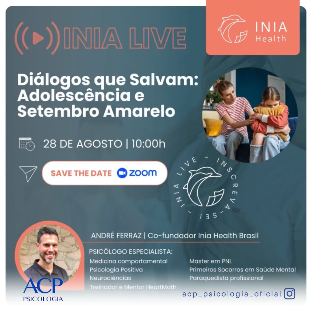 INIA Live: Diálogos que Salvam – Adolescência e Setembro Amarelo